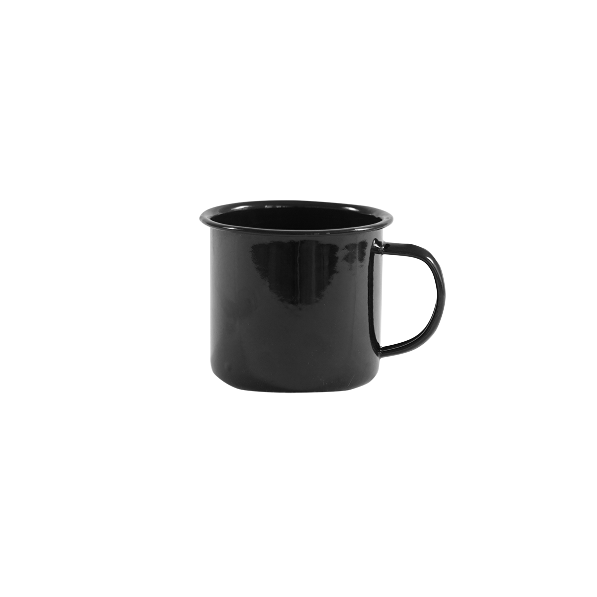 Emaille-Kaffeetasse schwarz